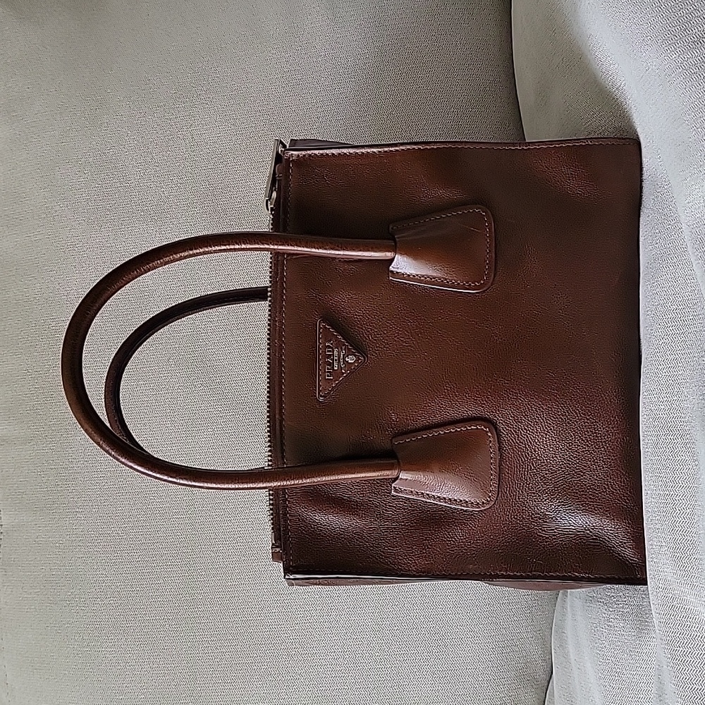 Authentic Prada Twin Pocket Tote Hand & Crossbody Bag